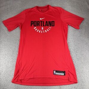 Nike Dri-Fit Portland Trailblazers Basketball NBA Practice T-Shirt Men's Size Lt